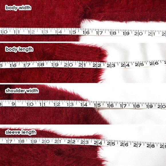 Lovers + Friends Truly Fuzzy Knit Turtle Neck Sweater Red Women Size S - Picture 10 of 11